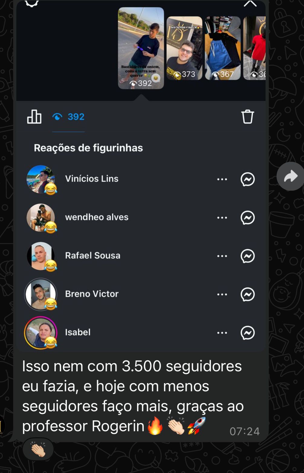 Depoimento de aluno do Cronograma