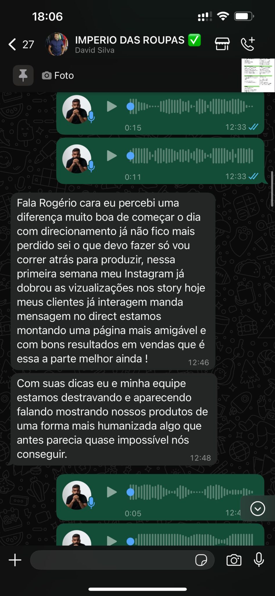 Depoimento de aluno do Cronograma